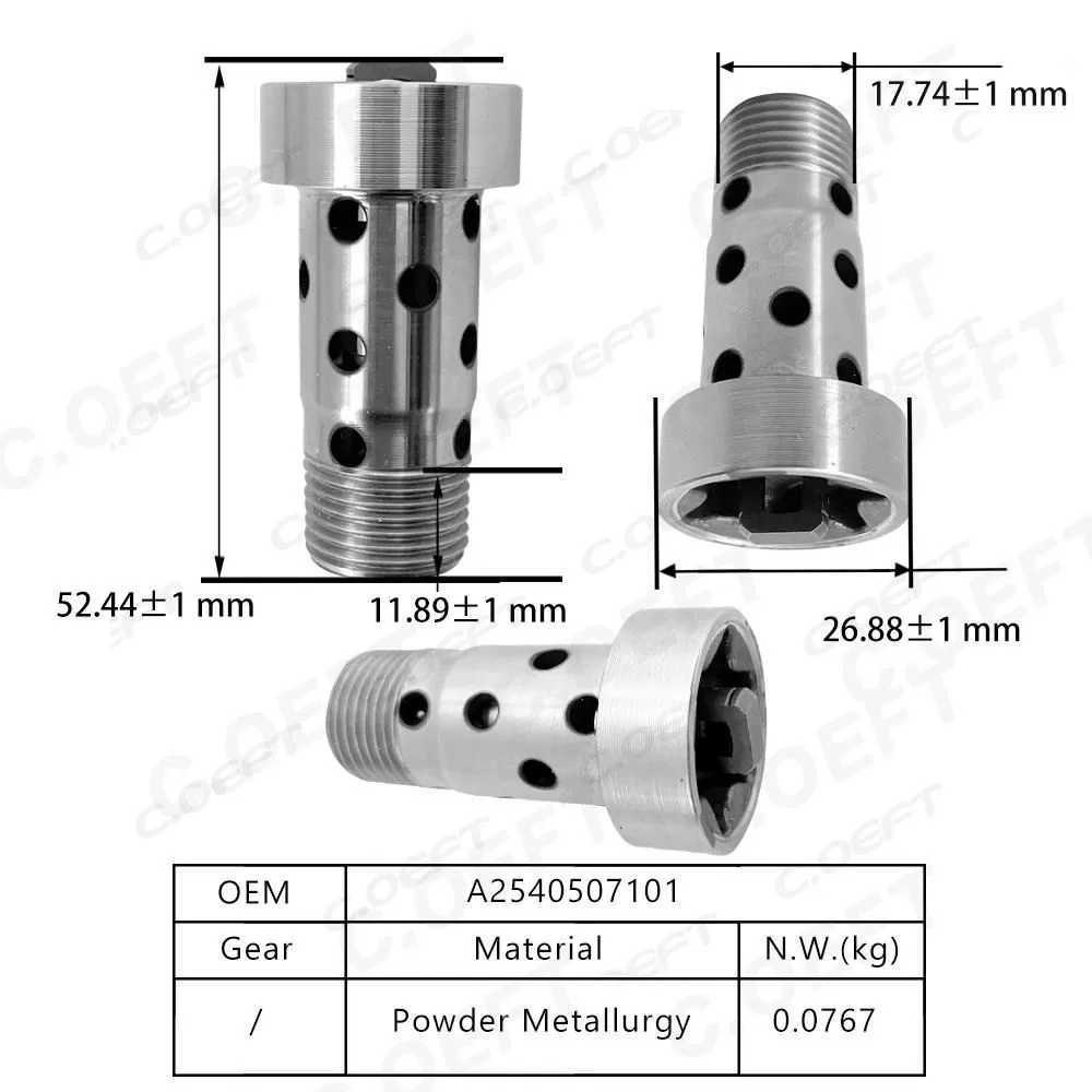 Original High Quality Central Valve Center Screw A2540507101 for Mercedes-Benz