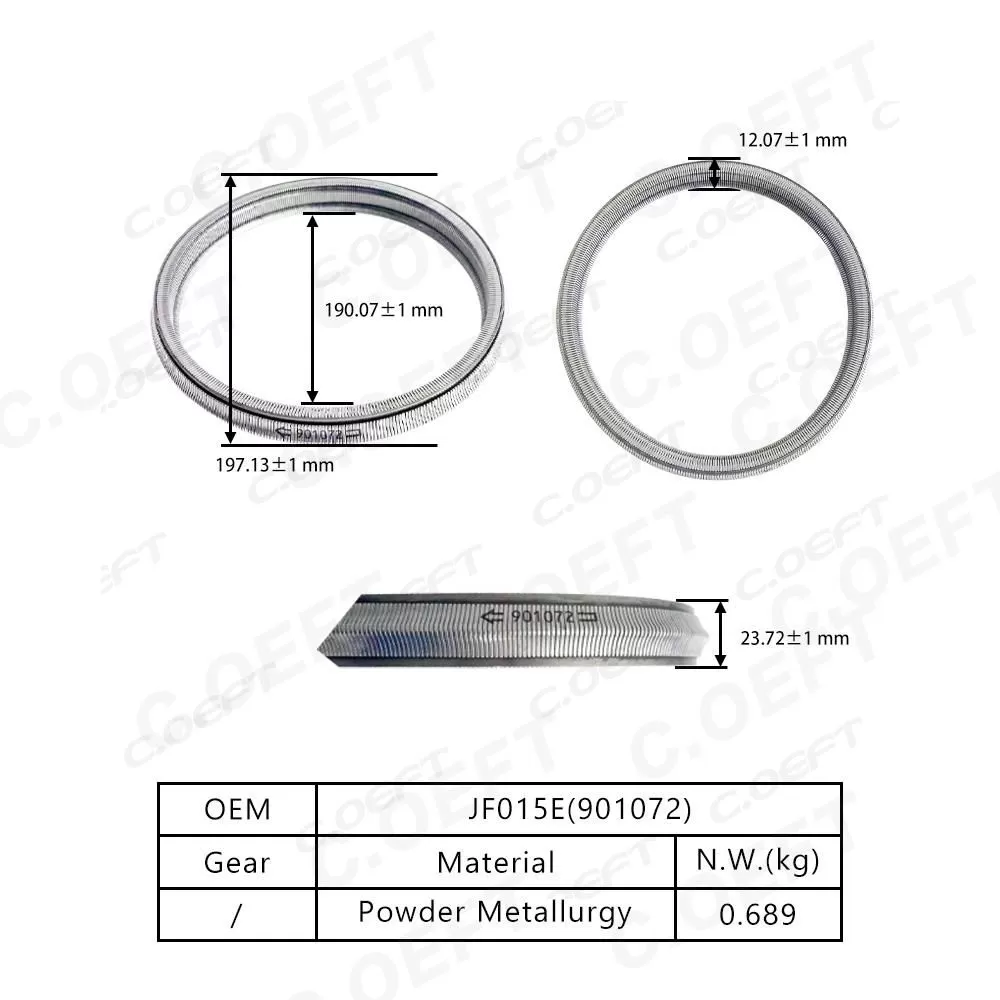 High Quality Refabricated JF015E 901072 Transmission Steel Belt Timing Chain Kit & Accessory for Nissan