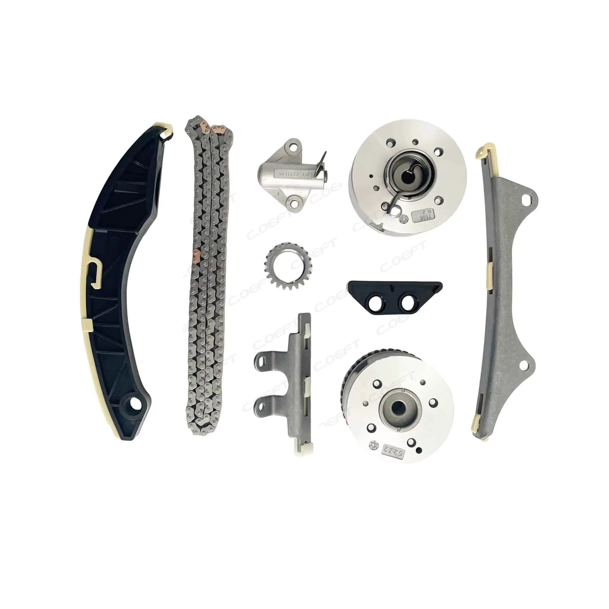 For Hyundai I10/I20 Engine Parts Timing Chain Kit 24370-03000 24350-03001 9PCS/SET ASBG-G4LA-7