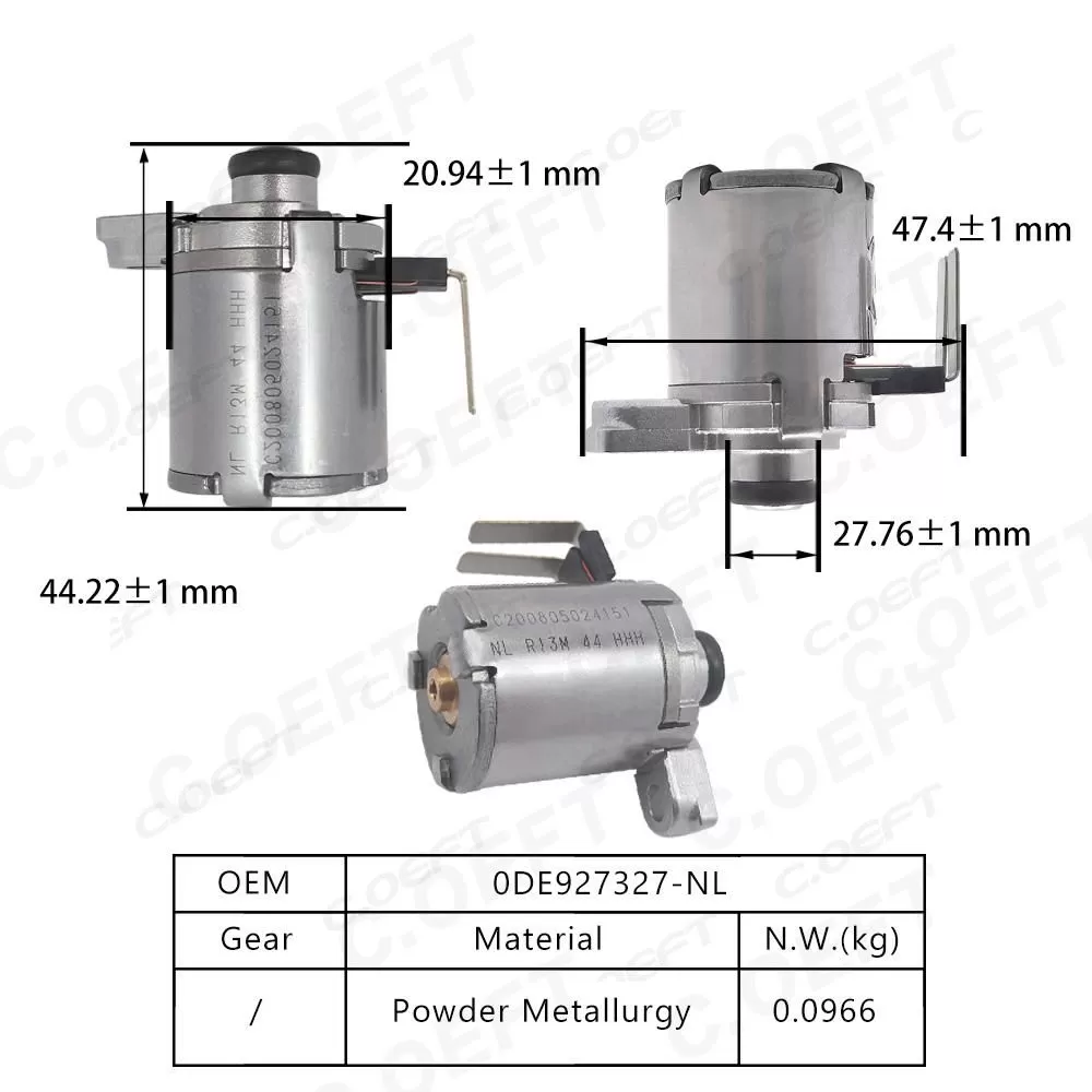 Refabricated Factory Wholesale Transmission Solenoid Valve Transmission Valve 0DE927327-NL for Volkswagen 0BH/02E/0DE