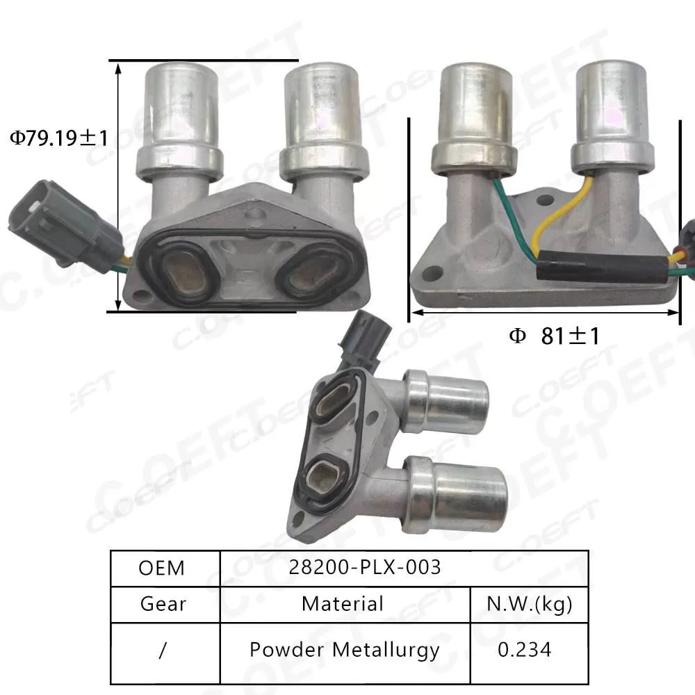 Remanufactured Auto Parts Solenoid Valve Transmission Gearbox Parts 28200-PLX-003 for Honda