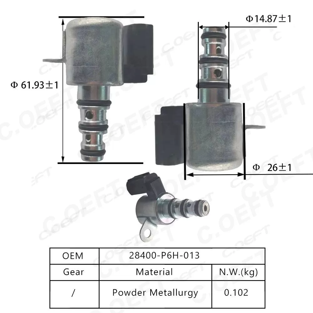 Refabricated Aftermarket Gearbox Solenoid Valve Transmission Valve Solenoid Fits 28400-P6H-013 for Honda