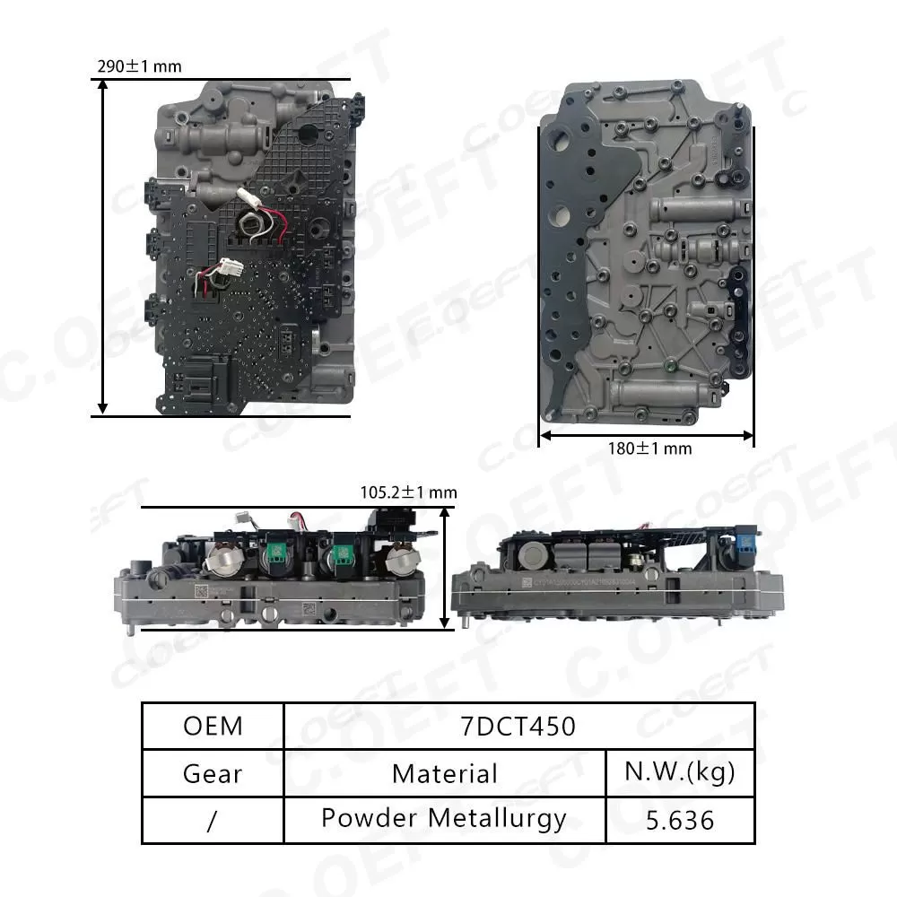 Refabricated Auto Parts Transmission Valve Body Assembly New Model 7DCT450 for Great Wall Haval Big Dog