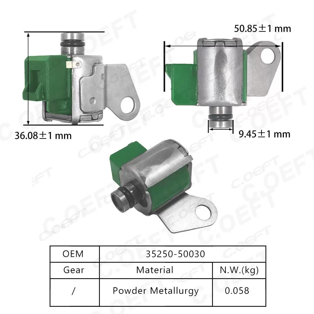 Refabrication Auto Parts Gearbox Solenoid Valve Transmission Valve 35250-50030 for Toyota