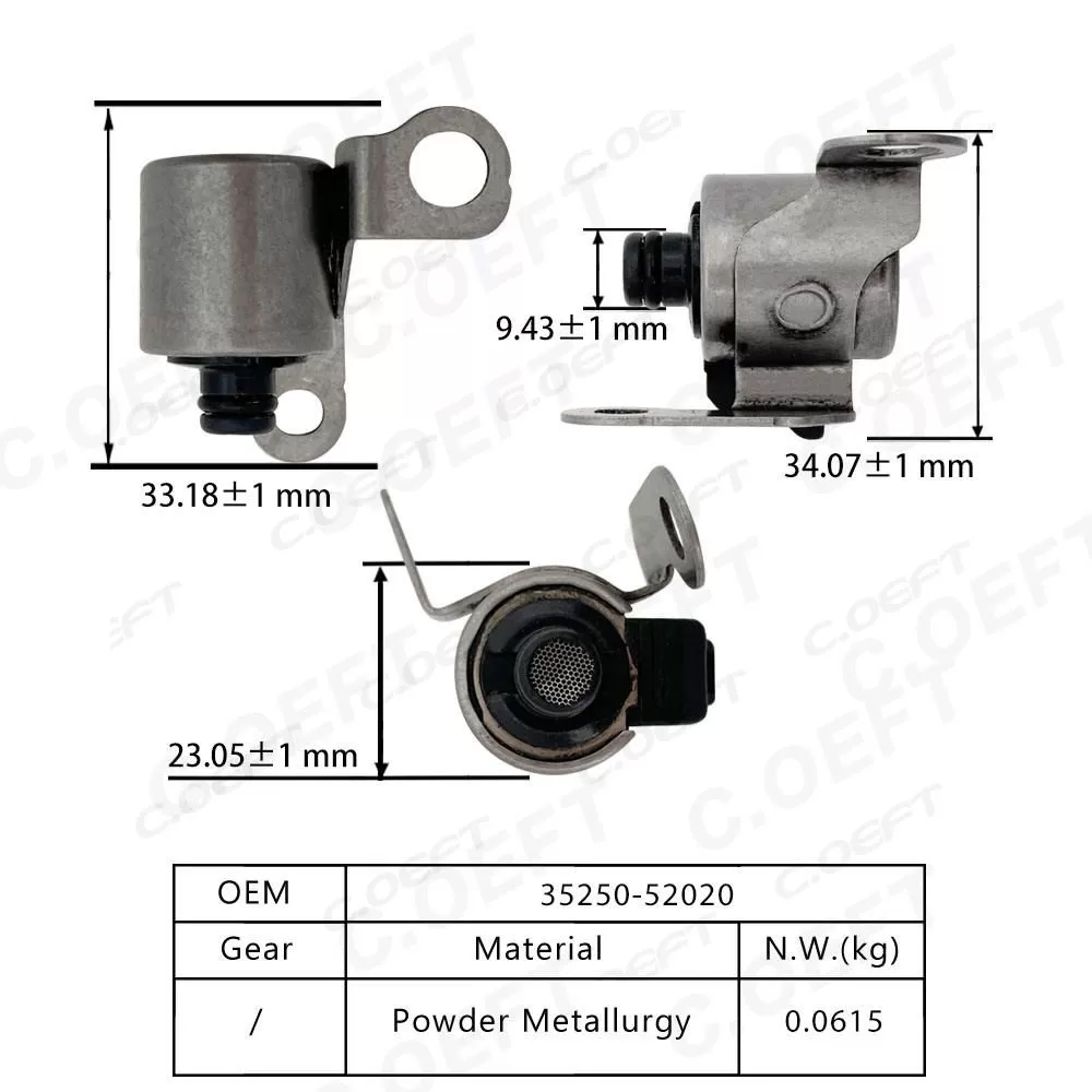 Refabrication Auto parts Gearbox Solenoid valve 35250-52020 for Toyota