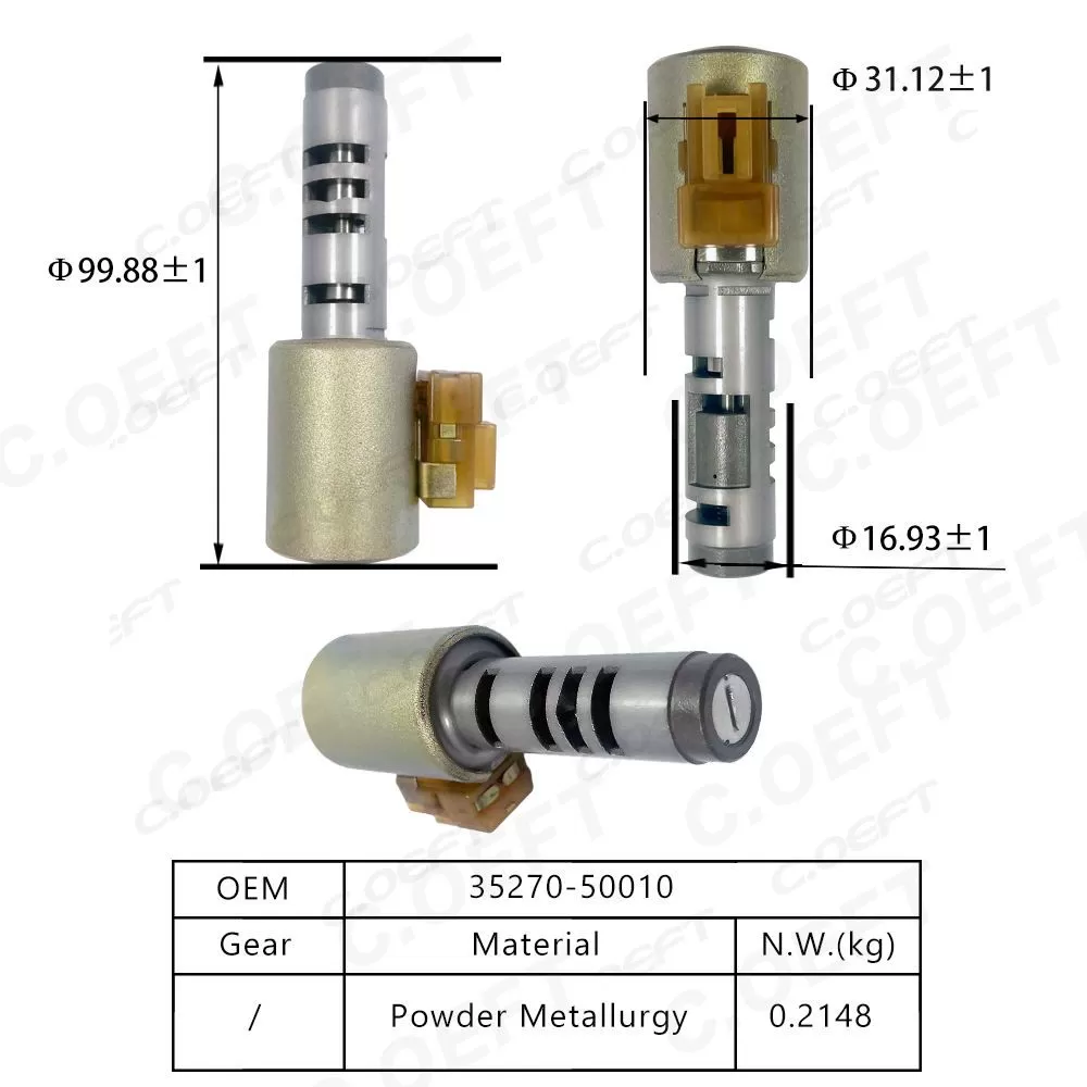 Remanufactured High Quality Transmission Valve Body Solenoid Fits Transmission Control Solenoid Valve 35270-50010 for Toyota