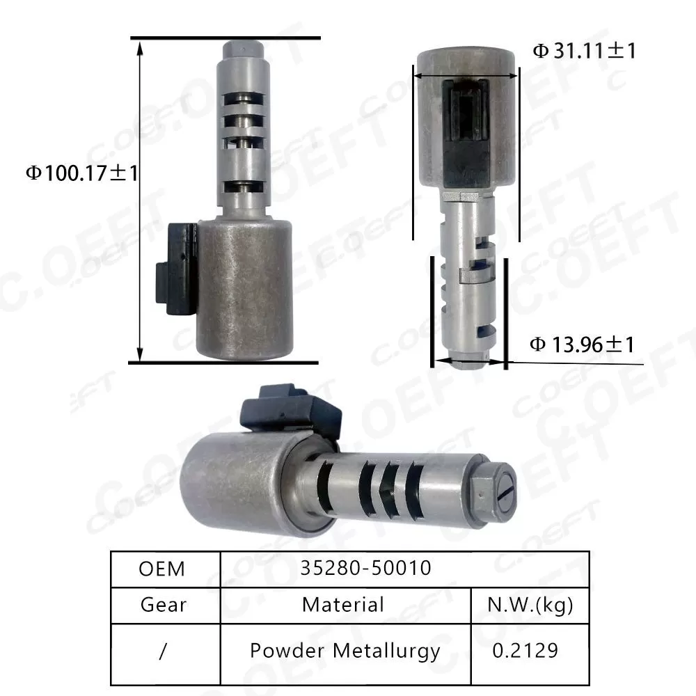 Refurbished Automatic Transmission Gearbox Parts Gearbox Solenoid Valve Transmission Shift Solenoid 35280-50010 for Toyota