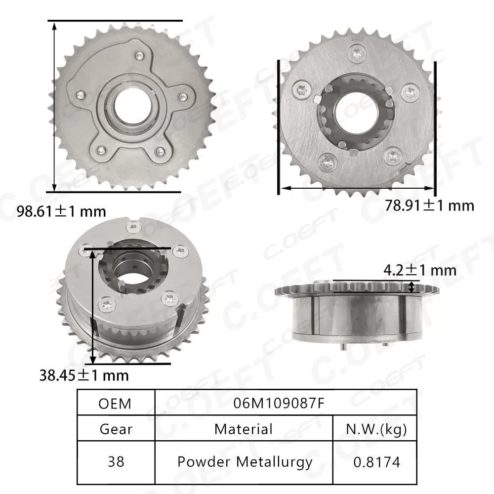 For Audi 3.0 VVT Timing Gear (intake) 06M109087F