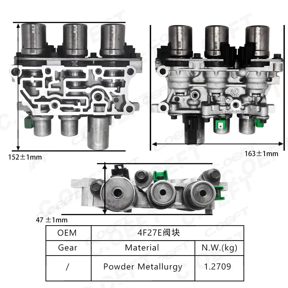 4F27E  Remanufactured Transmission Valve Body with Solenoid Assembly Suitable for Ford and Mazda