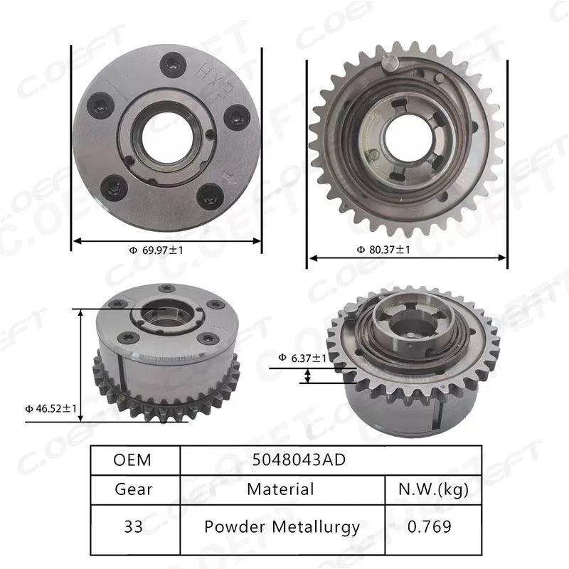 For Chrysler Camshaft Adjustment Unit 5048043AD 5048043AB 5048043AC