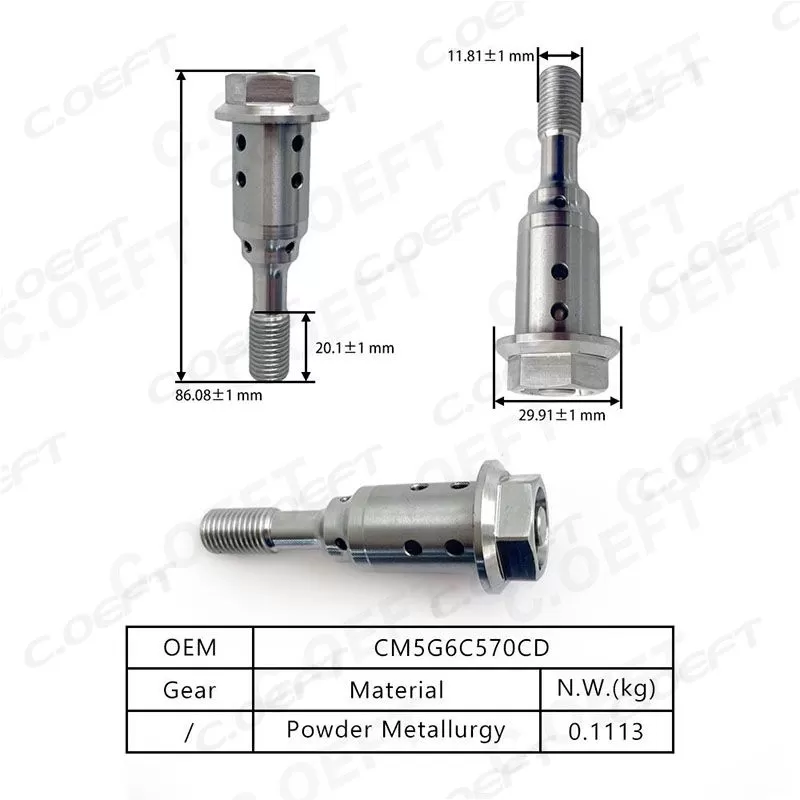 For Ford 1.0  Oil Control Valve Center Screw CM5G6C570CD 1026090-26L