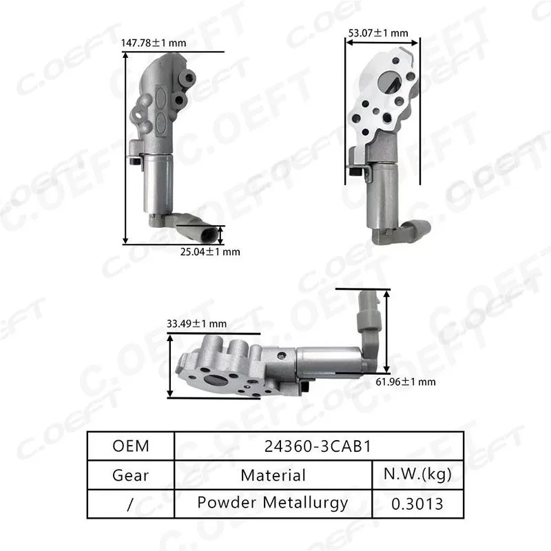 For Korean Engine Engine Oil Control New Auto Parts-Variable Valve Timing VVT Solenoid 24360-3CAB1