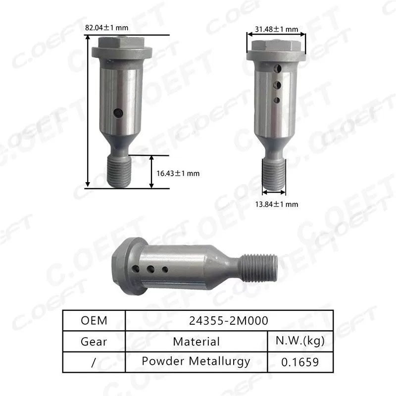 For Hyundai Factory Wholesale New Condition 24355-2M000 Center Screw Oil Control Valve