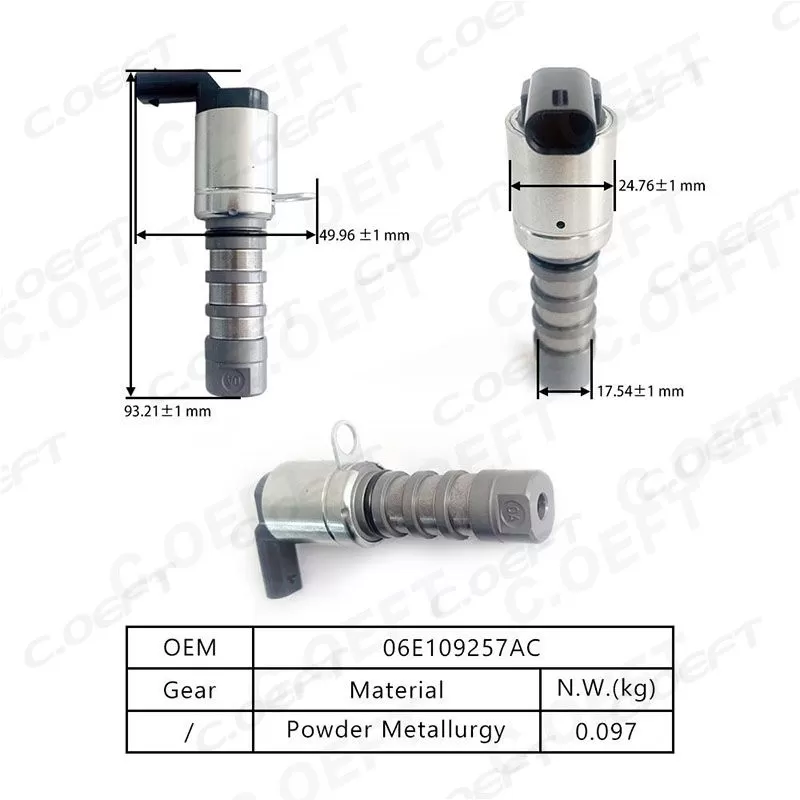 For Volkswagen Engine Oil Control Engine Parts High Quality New Variable Valve Timing (VVT) Solenoid 06E109257AC