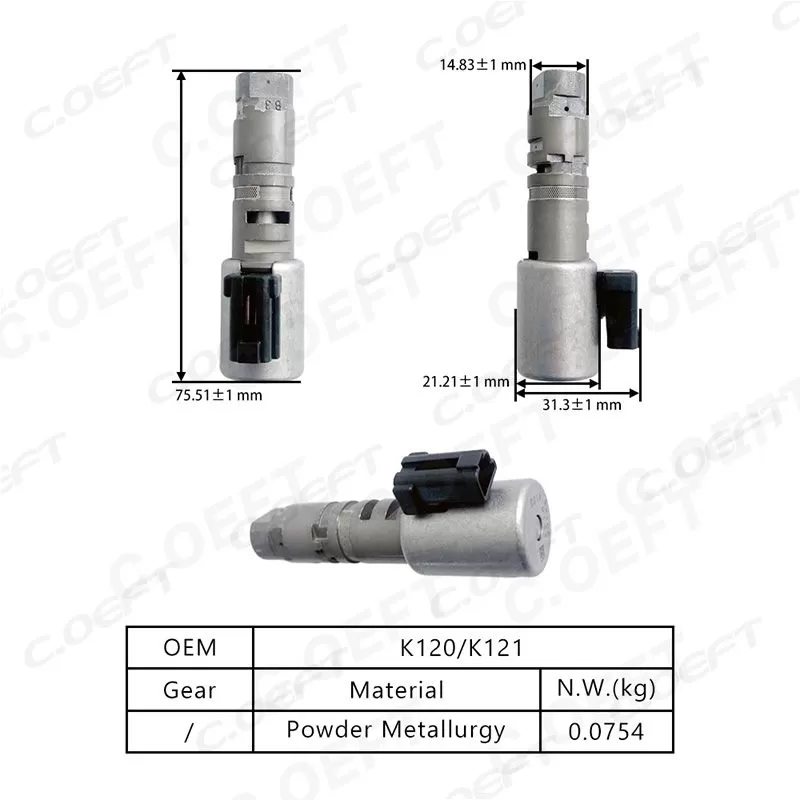 Refabricated Auto Parts Transmission Solenoid Valve K120 K121 for Toyota