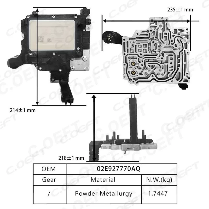 New Factory Wholesale Transmission Control Unit (TCU TCM 02E927770AQ) for Volkswagen Audi Gear Boxes 02E Series