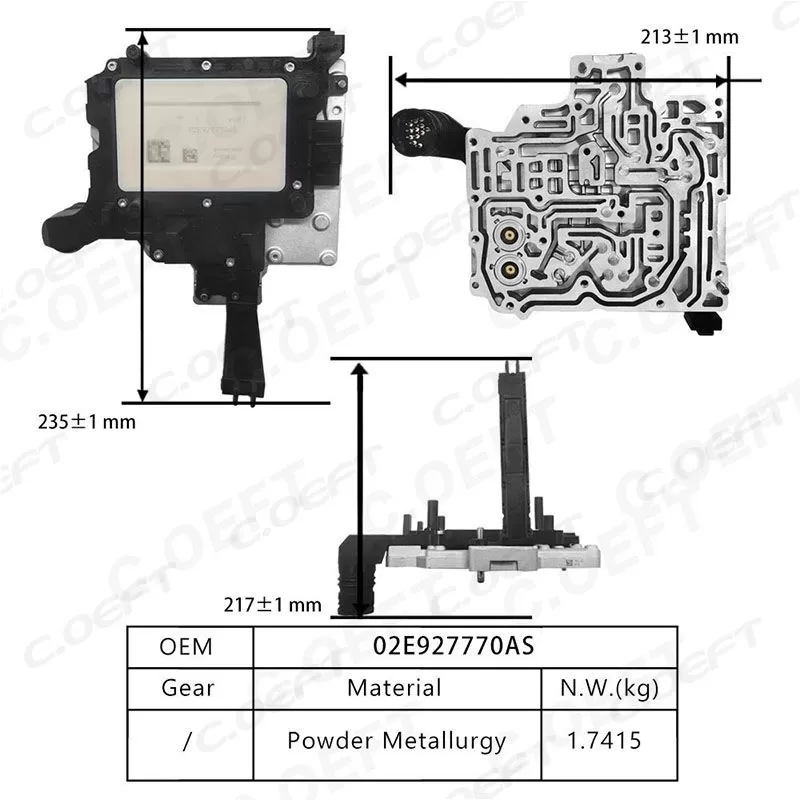 Remanufactured High Quality Transmission Control Unit 02E927770AS for Volkswagen Audi 02E