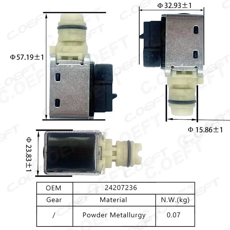 Remanufactured High Quality Gearbox Solenoid Valve Transmission Shift Solenoid Solenoid Valve 24207236 for Chevrolet Cadillac