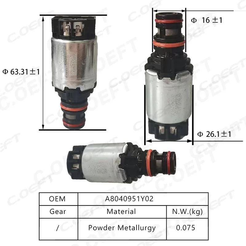 Remanufactured Factory Wholesale Automatic Transmission Solenoid Gearbox Solenoid Valve Transmission Valve 8040951Y02 for Buick