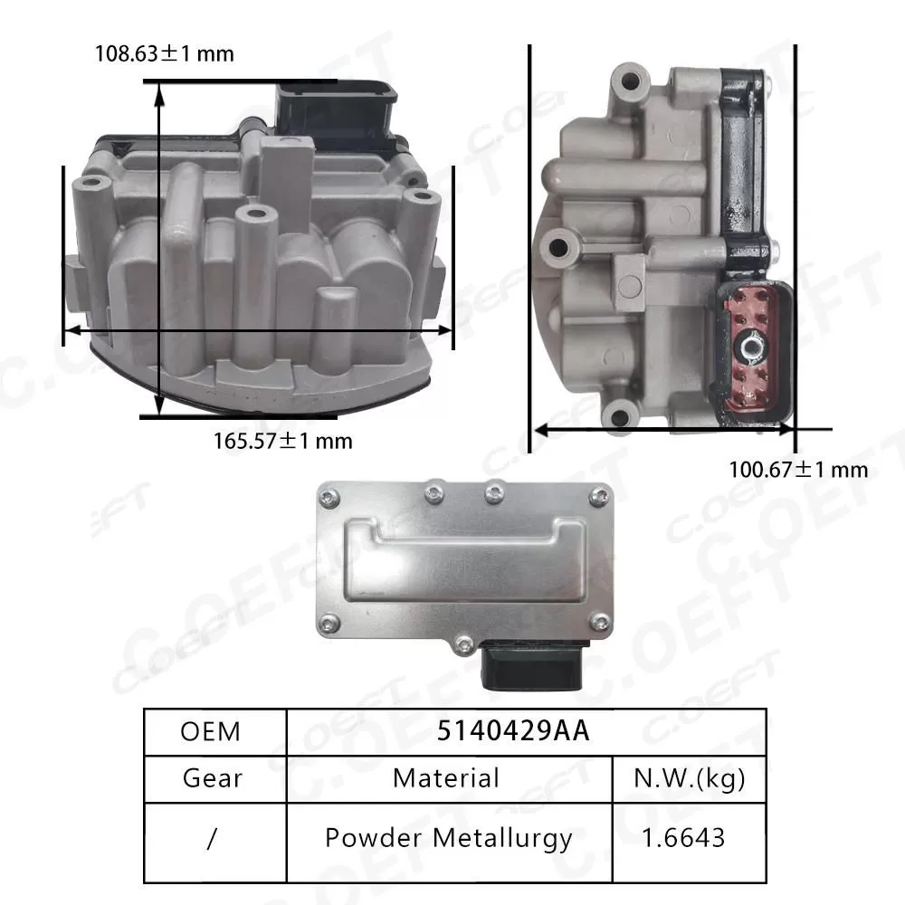 Refabricated High Quality Solenoid Gearbox Valve Transmission Parts New Condition 5140429AA for Honda