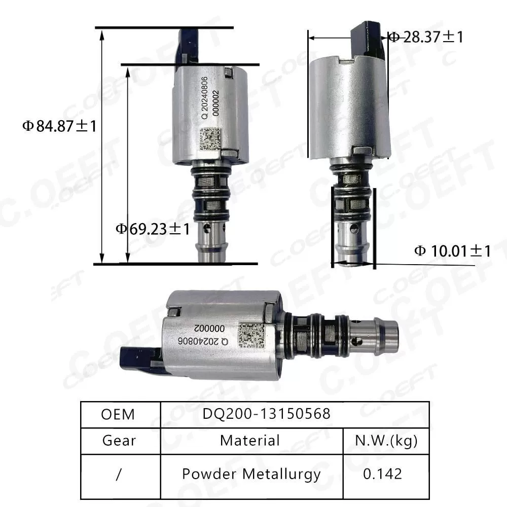 Rebuild Auto Parts Transmission Valve DQ200-13150568 for Volkswagen Audi