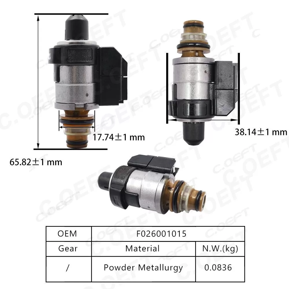Refabricated Remanufactured Transmission Control Solenoid Valve Gearbox Solenoid Valve F026001015 for Mercedes Benz 722.9