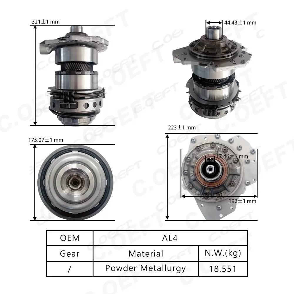 Factory Wholesale Refabricated AL4 Gear Boxes Transmission Internal Parts for Peugeot Citroen for Renault Vehicles