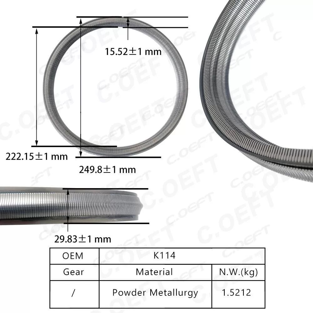 Auto Parts K114 Timing Chain Kit & Accessories Used Steel Belt Transmission for Toyota