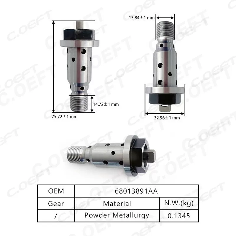 New Factory Wholesale Oil Control Valve Center Screw 68013891AA A2720500478 2720500478 for Mercedes-Benz Sprinter 272