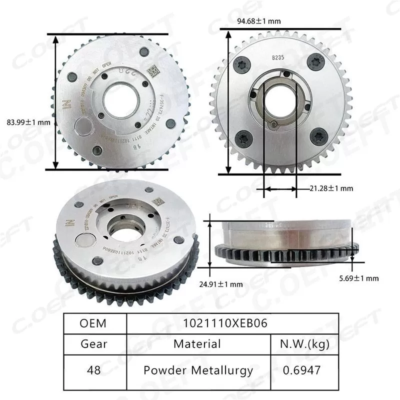 New Original High Quality VVT Timing Gear Camshaft Adjuster (intake) 1021110XEB06 for Great Wall