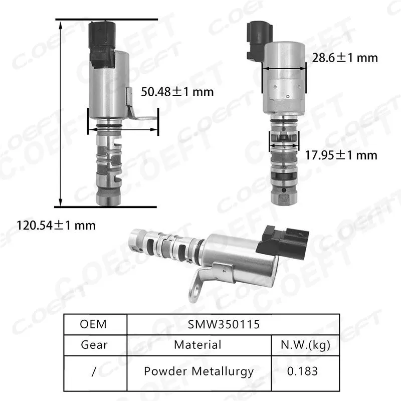 New High Quality Engine Oil Control Variable Valve Timing VVT Solenoid Oil Control Valve EXH SMW350115 for Great Wall Haval
