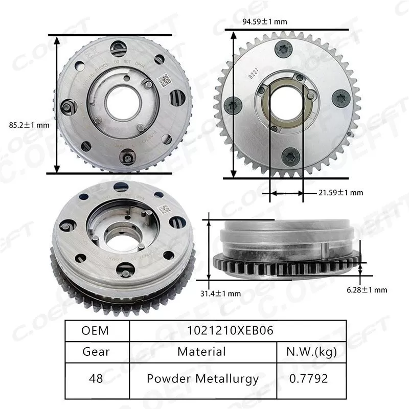 New Original High Quality VVT Timing Gear Camshaft Adjuster (Exhaust) 1021210XEB06 for Great Wall