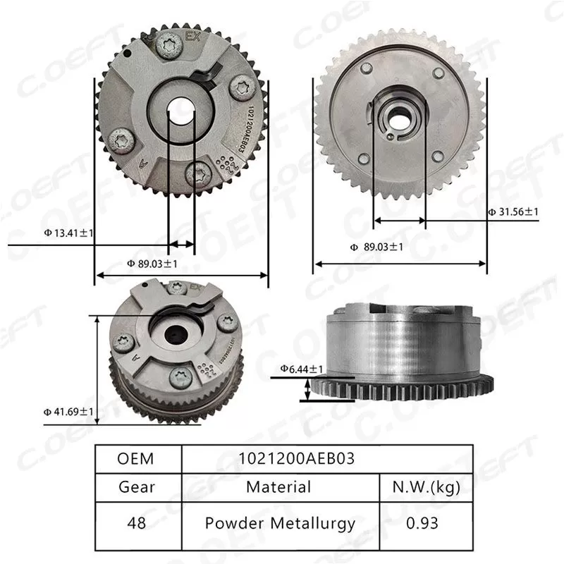New High Quality Camshaft Position Actuator Engine Timing Camshaft Sprocket 1021200AEB03 for Great Wall Harvard