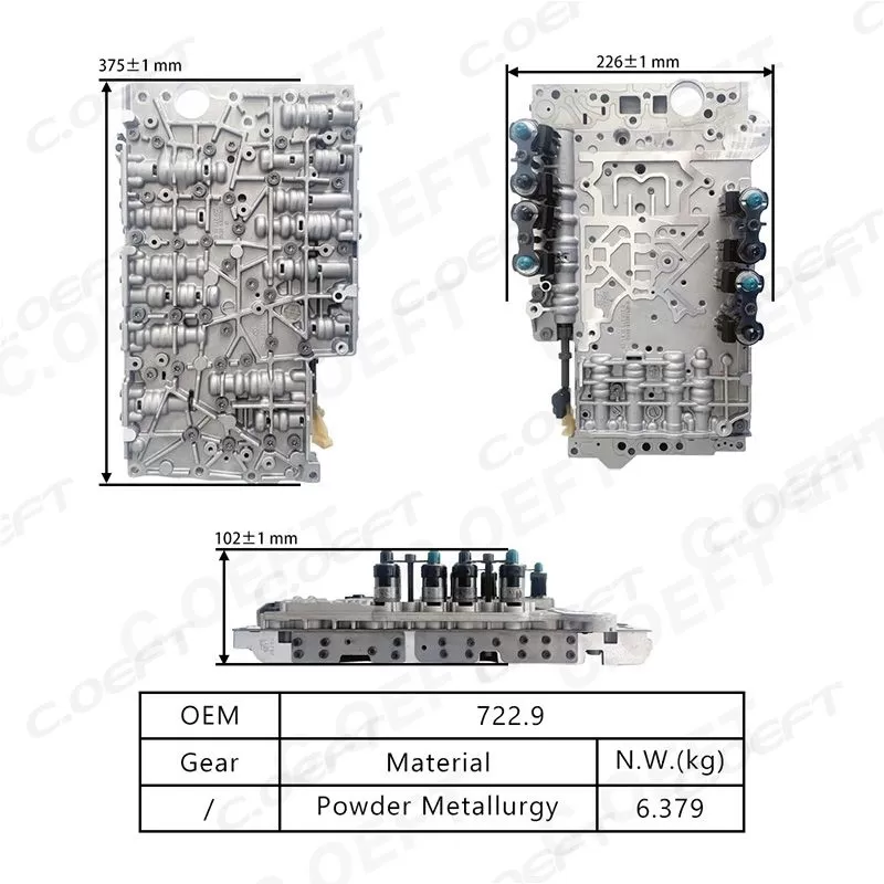 Refabricated Auto Parts Transmission Valve Body 722.9 for Mercedes-Benz
