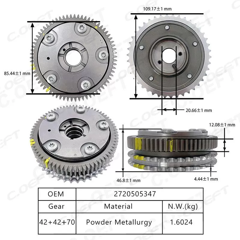For Mercedes-Benz 272 V6 3.0 VVT Timing Gear  A2720505347  (Intake)