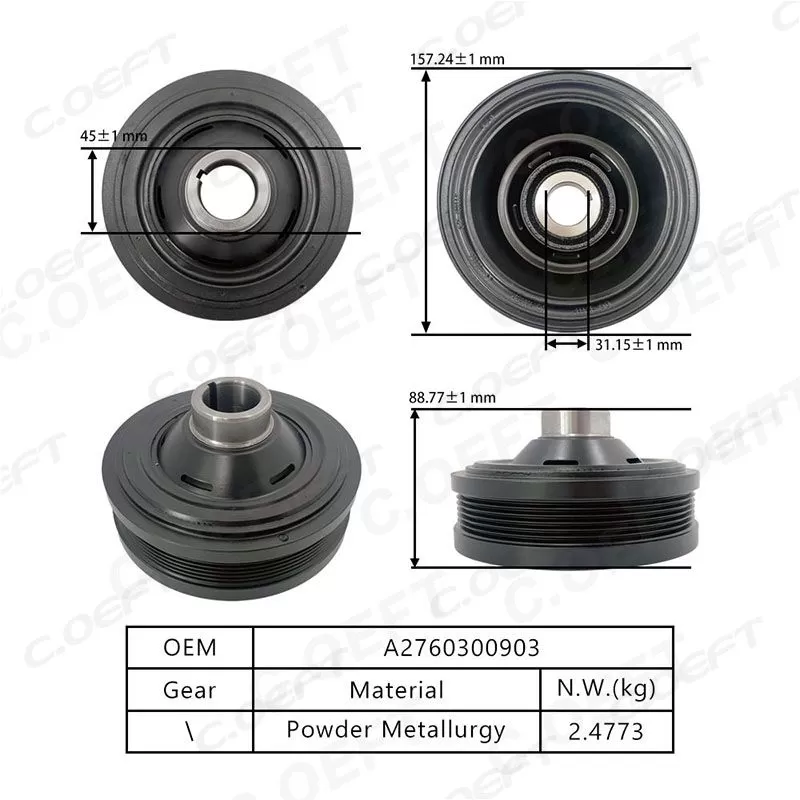 For Mercedes-Benz 276  Crankshaft Pulley A2760300903