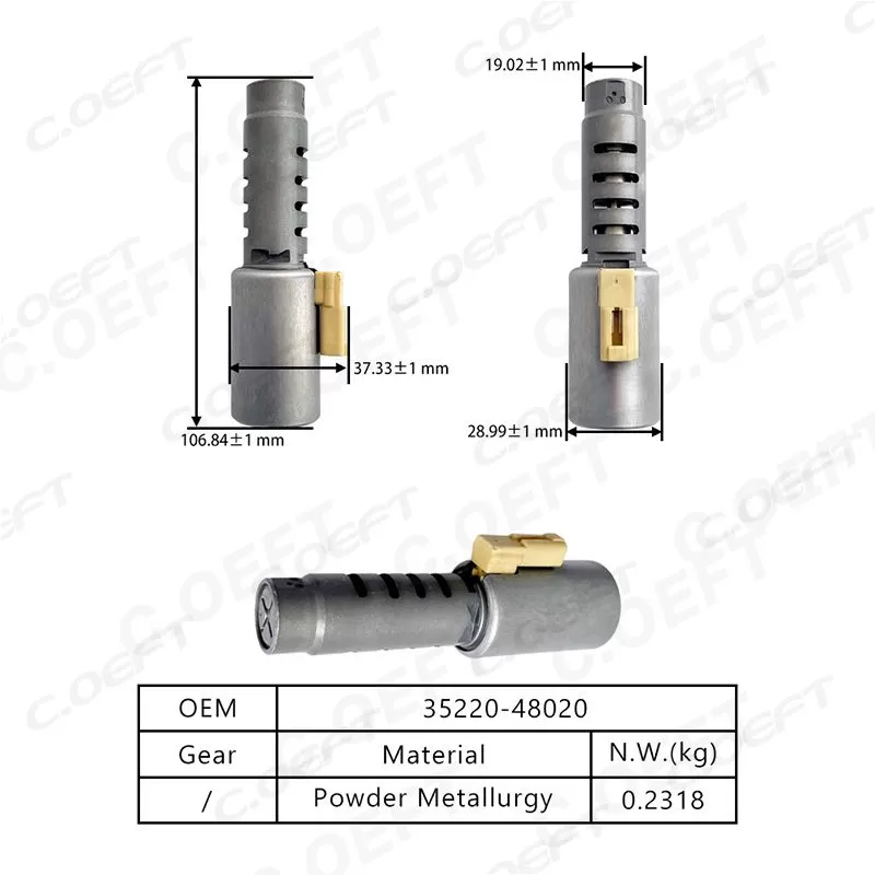 For Toyota U660/U660E Transmission Solenoid Valve 35220-48020