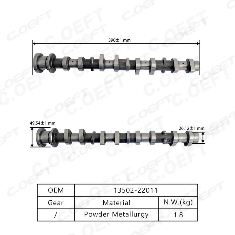 For Toyota Corolla 1ZZ 1.8L Camshaft 13502-22011