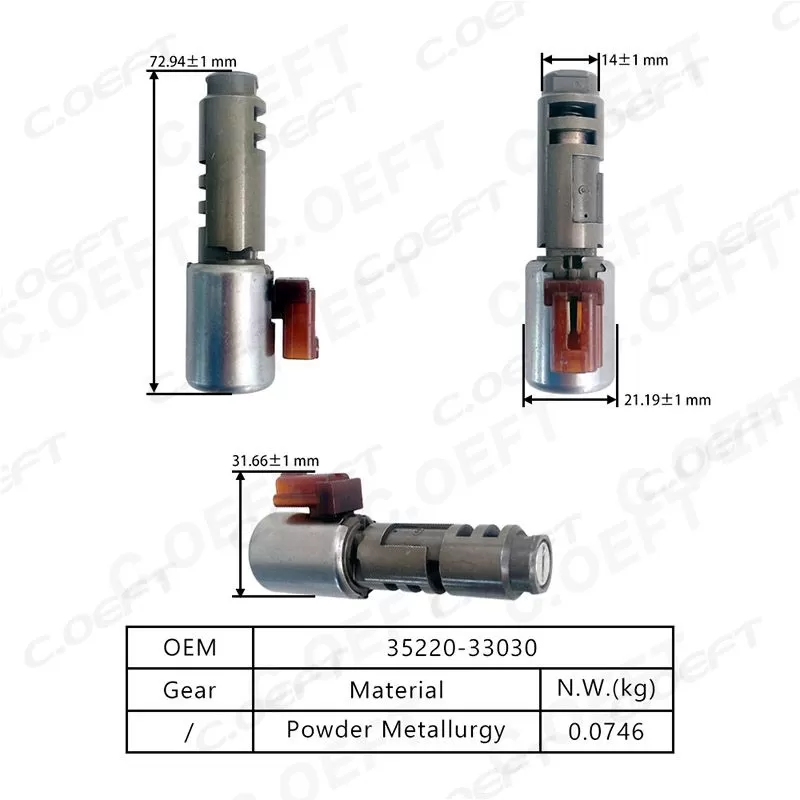 For Toyota U240/U241 Transmission Solenoid Valve 35220-33030