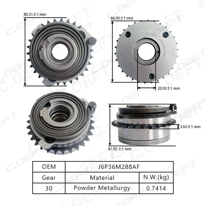 For Land Rover Range Rover 3.0 Camshaft Adjuster VVT Timing Gear (Intake) J6P36M288AF