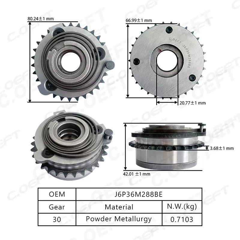 For Land Rover Range Rover 3.0 Camshaft Adjuster VVT Timing Gear (Exhaust)J6P36M288BE