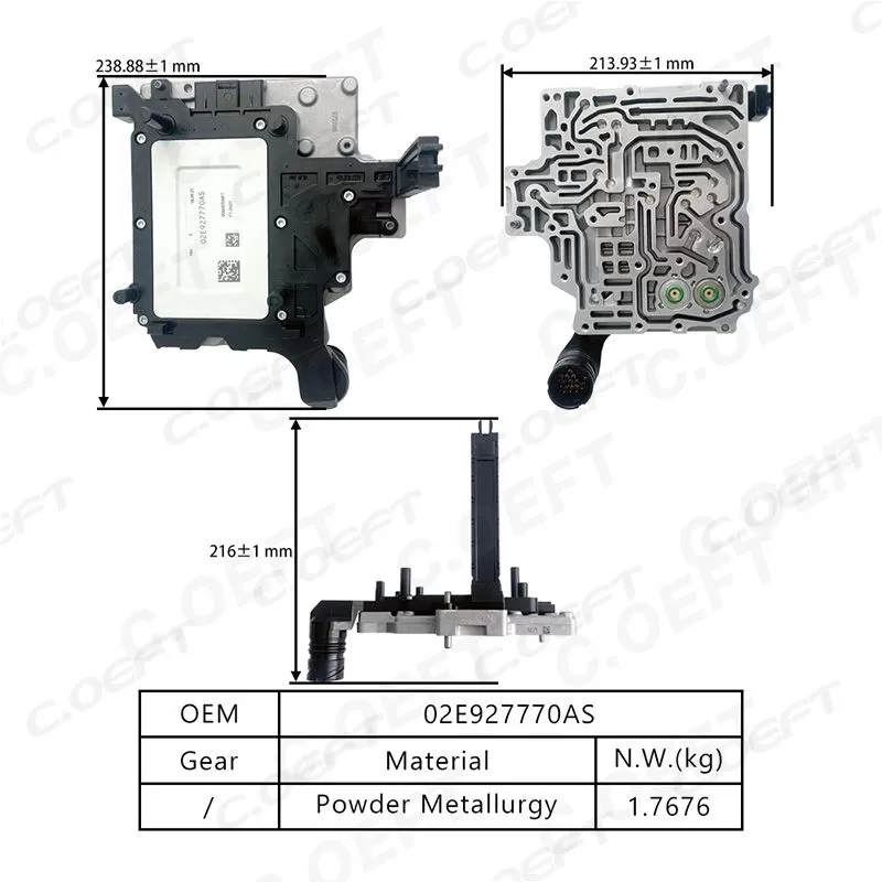 For Volkswagen Audi 02E Transmission Control Unit TCU TCM 02E927770AS
