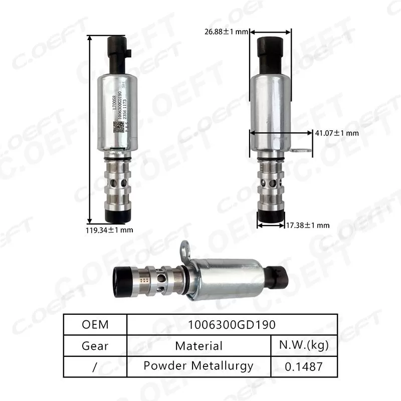 For JAC L70058 Engine Oil Control Variable Valve Timing VVT Solenoid 1006300GD190