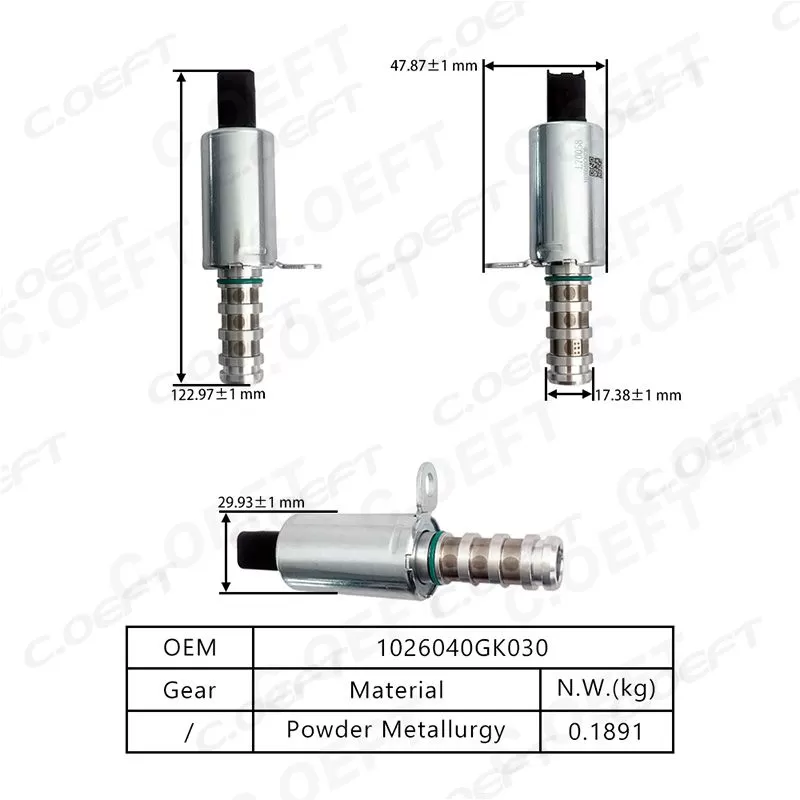 For JAC Refine Engine Oil Control Variable Valve Timing VVT Solenoid 1026040GK030