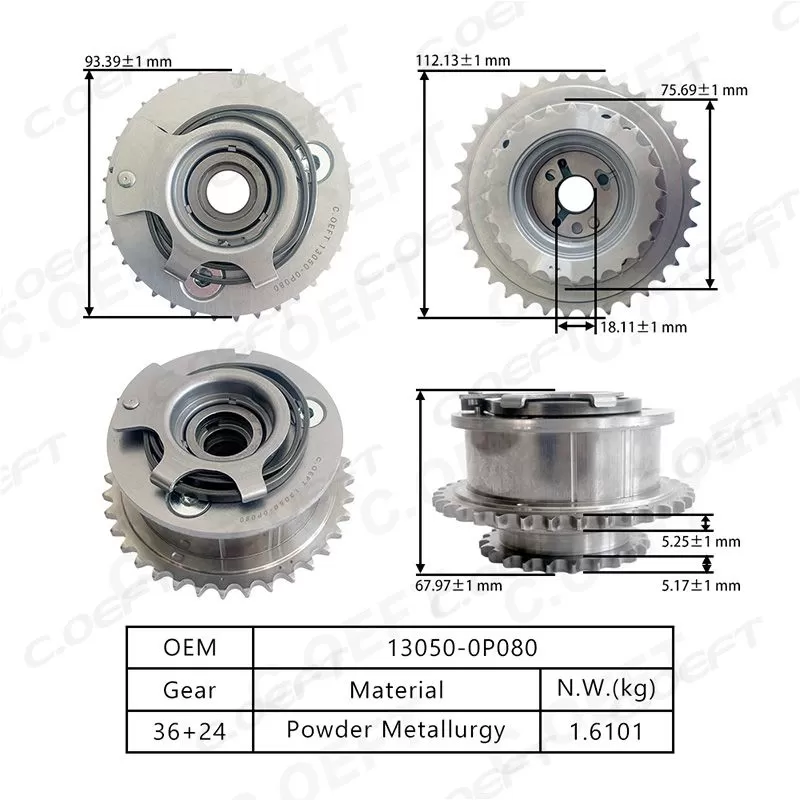 For Toyota 2GR VVT Timing Gear(Intake)13050-0P080 13050-0P081