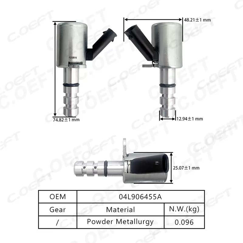 For Volkswagen Audi 1.6/2.0 Engine Oil Control Variable Valve Timing VVT Solenoid 04L906455A