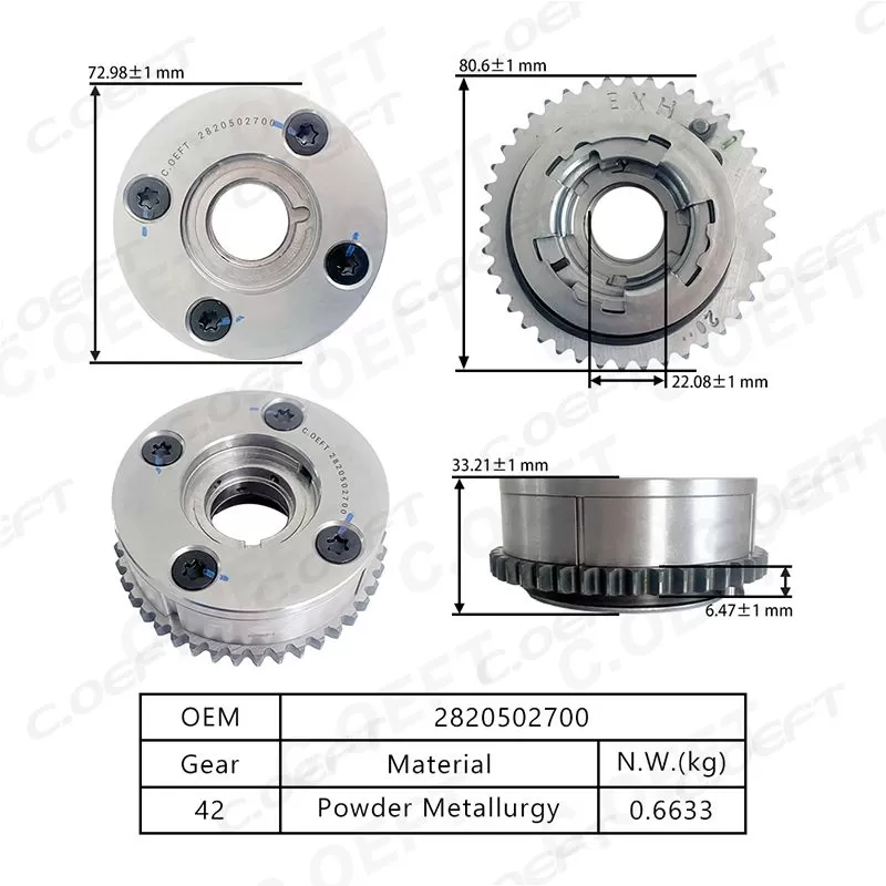 For Mercedes-Benz M282, Renault & Nissan 1.3T VVT Timing Gear (Exhaust)2820502700