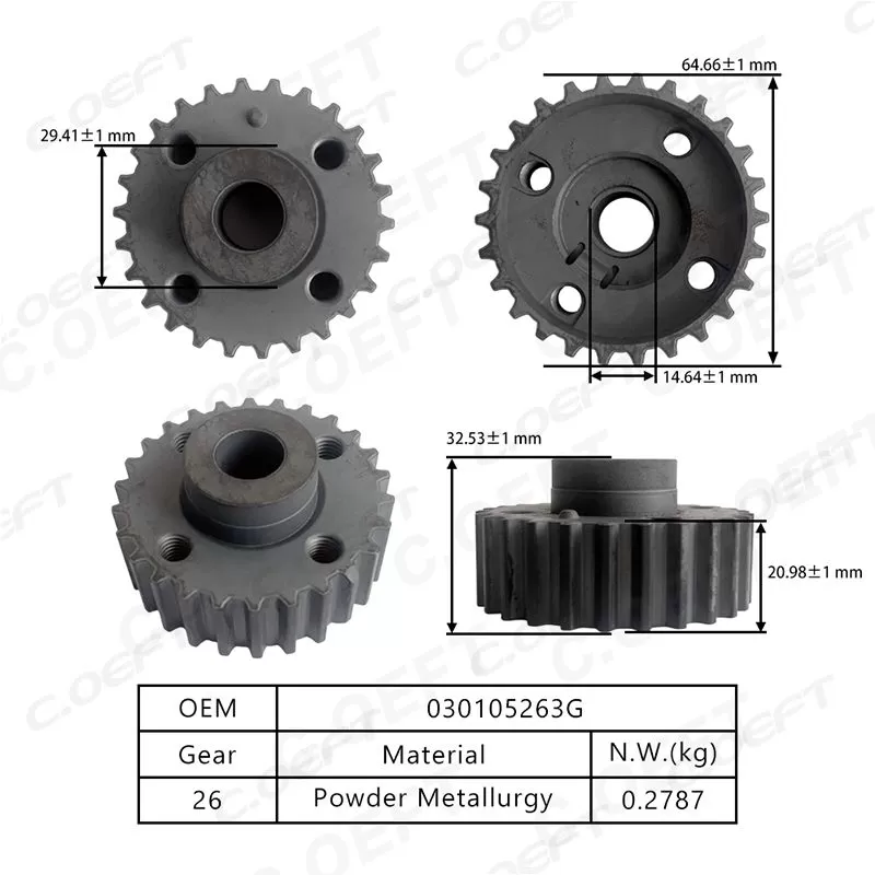 For Volkswagen 1.4/1.6 Gear wheel Timing Sprocket 030105263G
