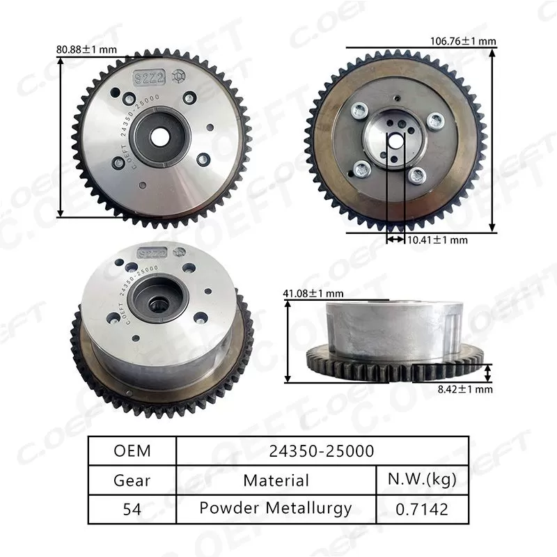 For Yuxiang New Santa Fe 2.4 VVT Timing Gear (Intake) 24350-25000