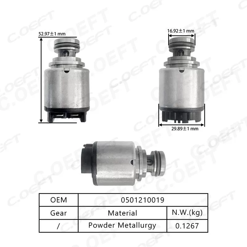 For BMW Volkswagen 5HP19 Transmission Solenoid Valve 0501210019 5HP19